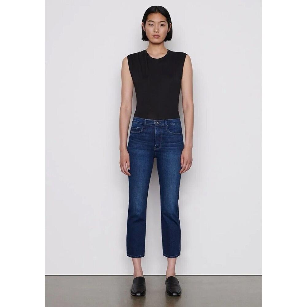 👖 Frame Le High Straight Crop Jeans Womens Size 27 Ankle Stretch